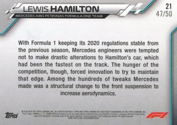 2020 Topps Chrome Formula 1 - Gold Wave Refractor #21 Lewis Hamilton Back