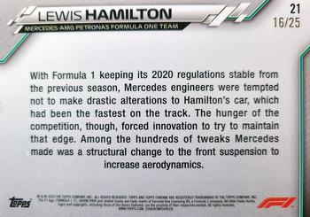 2020 Topps Chrome Formula 1 - Orange Refractor #21 Lewis Hamilton Back