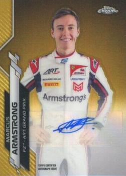 2020 Topps Chrome Formula 1 - Chrome Autographs Gold Refractor #F1A-MA Marcus Armstrong Front