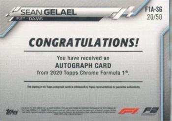 2020 Topps Chrome Formula 1 - Chrome Autographs Gold Refractor #F1A-SG Sean Gelael Back