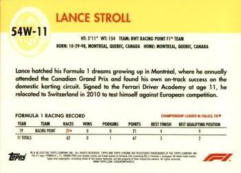 2020 Topps Chrome Formula 1 - 1954 World on Wheels #54W-11 Lance Stroll Back