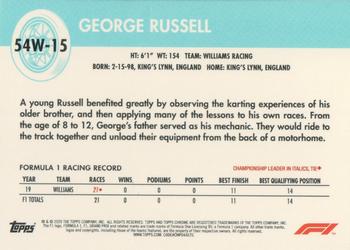 2020 Topps Chrome Formula 1 - 1954 World on Wheels #54W-15 George Russell Back