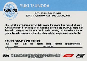 2020 Topps Chrome Formula 1 - 1954 World on Wheels #54W-28 Yuki Tsunoda Back