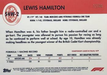 2020 Topps Chrome Formula 1 - 1954 World on Wheels Gold Refractor #54W-2 Lewis Hamilton Back