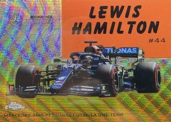 2020 Topps Chrome Formula 1 - 1954 World on Wheels Gold Wave Refractor #54W-2 Lewis Hamilton Front