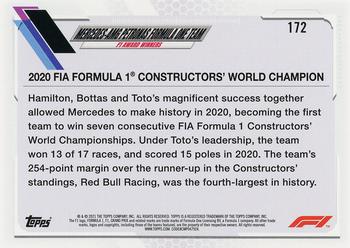 2021 Topps Formula 1 #172 Mercedes-AMG Petronas F1 Back