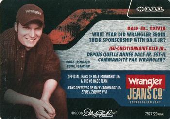 2006 Wrangler Dale Jr. - Canadian (Dual Language) #111 Dale Earnhardt Jr. Back