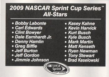 2009 Sprint Cup Series #NNO 2009 NASCAR Sprint Cup Series All-Stars Back