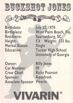 1996 Vivarin Buckshot Jones #NNO Buckshot Jones Back