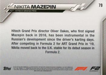2020 Topps Chrome Sapphire Edition Formula 1 #79 Nikita Mazepin Back