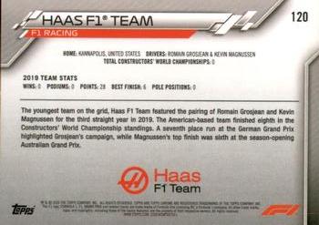 2020 Topps Chrome Sapphire Edition Formula 1 #120 Haas F1 Team Back