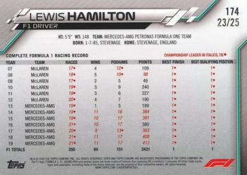 2020 Topps Chrome Sapphire Edition Formula 1 - Orange #174 Lewis Hamilton Back