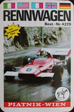 1973 Piatnik Rennwagen #NNO Cover Card Front
