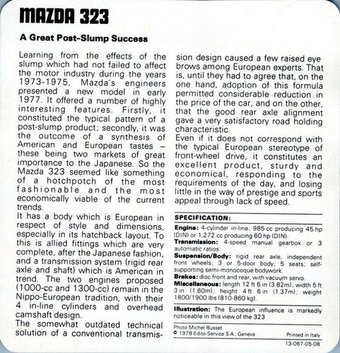 1978-80 Auto Rally Series 5 #13-067-05-08 Mazda 323 Back