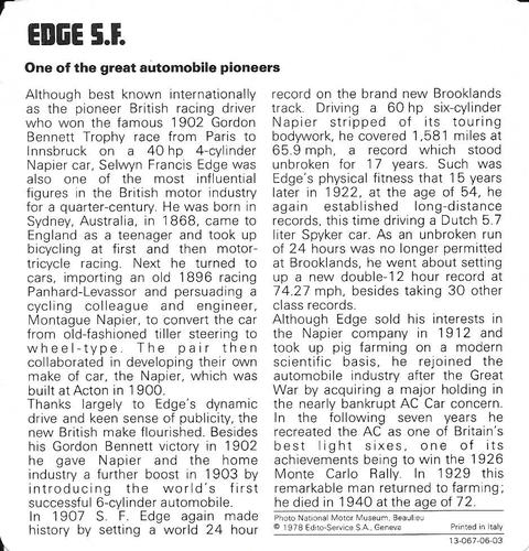 1978-80 Auto Rally Series 6 #13-067-06-03 S.F. Edge Back
