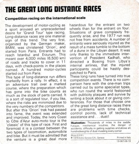 1978-80 Auto Rally Series 6 #13-067-06-19 The Great Long Distance Races Back