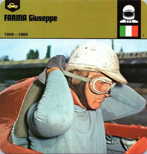 1978-80 Auto Rally Series 13 #13-067-13-01 Giuseppe Farina Front