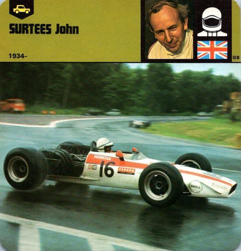 1978-80 Auto Rally Series 13 #13-067-13-03 John Surtees Front