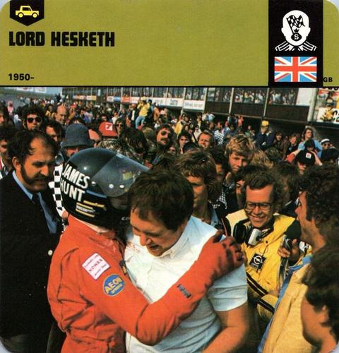 1978-80 Auto Rally Series 13 #13-067-13-05 Lord Hesketh Front