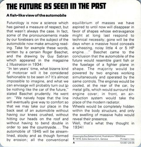 1978-80 Auto Rally Series 29 #13-067-29-05 The Future As Seen In The Past Back