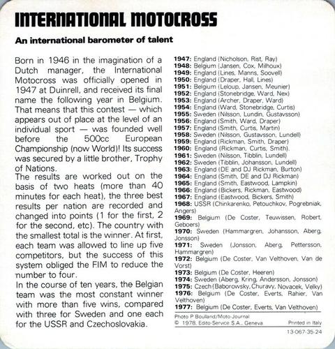 1978-80 Auto Rally Series 35 #13-067-35-24 International Motocross Back