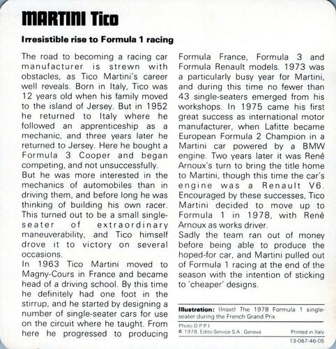 1978-80 Auto Rally Series 46 #13-067-46-05 Tico Martini Back