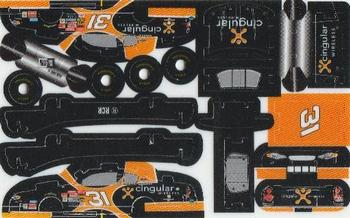 2002 Press Pass D3 Three Dimensional NASCAR Plastic Model Cards Series 1 #NNO Robby Gordon Back