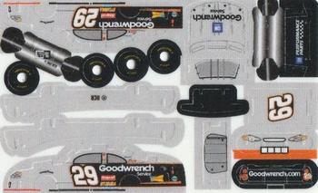2002 Press Pass D3 Three Dimensional NASCAR Plastic Model Cards Series 1 #NNO Kevin Harvick Back