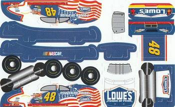 2002 Press Pass D3 Three Dimensional NASCAR Plastic Model Cards Series 1 #NNO Jimmie Johnson Front