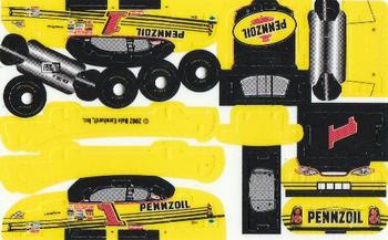 2002 Press Pass D3 Three Dimensional NASCAR Plastic Model Cards Series 1 #NNO Steve Park Back