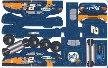 2002 Press Pass D3 Three Dimensional NASCAR Plastic Model Cards Series 1 #NNO Rusty Wallace Front