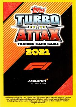 2021 Topps Turbo Attax Formula 1 #34 McLaren F1 Car Puzzle Front Back
