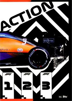 2021 Topps Turbo Attax Formula 1 #36 McLaren F1 Car Puzzle Rear Front