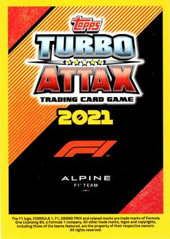 2021 Topps Turbo Attax Formula 1 #52 Alpine F1 Team Car Puzzle Front Back