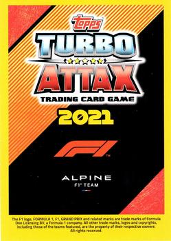 2021 Topps Turbo Attax Formula 1 #54 Alpine F1 Team Car Puzzle Rear Back