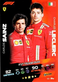 2021 Topps Turbo Attax Formula 1 #60 Carlos Sainz / Charles Leclerc Front