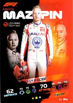 2021 Topps Turbo Attax Formula 1 #85 Nikita Mazepin Front