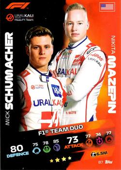2021 Topps Turbo Attax Formula 1 #87 Mick Schumacher / Nikita Mazepin Front