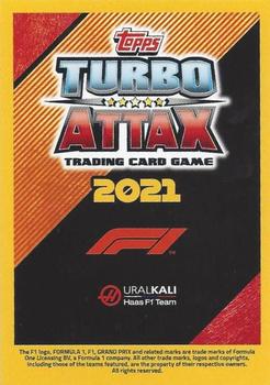 2021 Topps Turbo Attax Formula 1 #88 Uralkali Haas F1 Team Car Puzzle Front Back