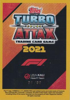 2021 Topps Turbo Attax Formula 1 - Blue #183 Nikita Mazepin Back