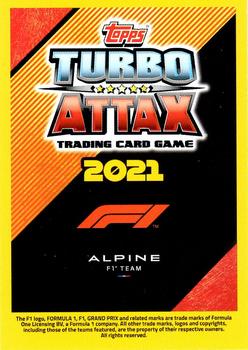 2021 Topps Turbo Attax Formula 1 - Limited Edition #LE1G Fernando Alonso Back