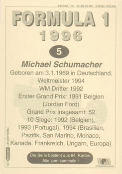 1996 Eurogum Formula 1 #5 Michael Schumacher Back