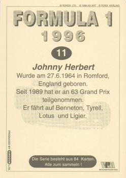 1996 Eurogum Formula 1 #11 Johnny Herbert Back