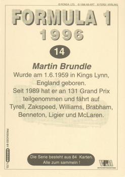 1996 Eurogum Formula 1 #14 Martin Brundle Back