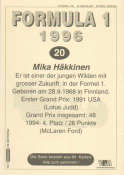 1996 Eurogum Formula 1 #20 Mika Hakkinen Back