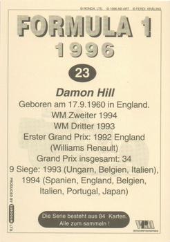 1996 Eurogum Formula 1 #23 Damon Hill Back
