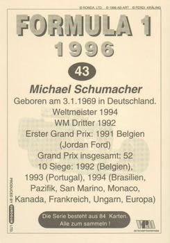 1996 Eurogum Formula 1 #43 Michael Schumacher Back