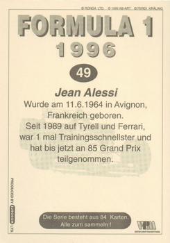 1996 Eurogum Formula 1 #49 Jean Alesi Back