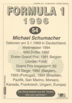 1996 Eurogum Formula 1 #54 Michael Schumacher Back