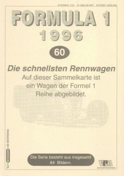 1996 Eurogum Formula 1 #60 Die Schnellsten Rennwagen Back